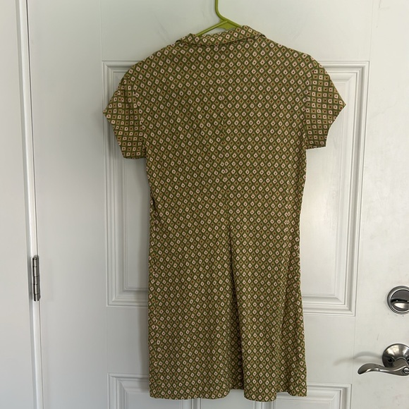 Vintage Y2K RARE express international mini dress, size 1/2orXS, geometric print - Picture 7 of 9